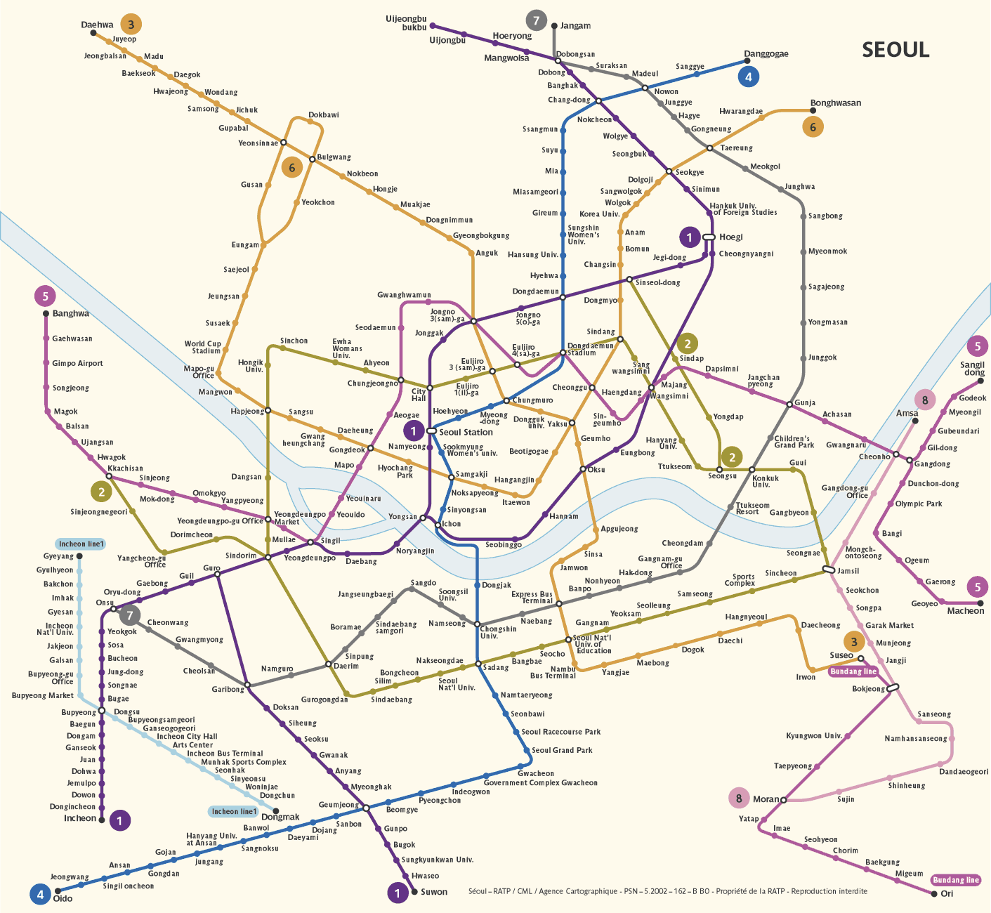 Сеул, карта города